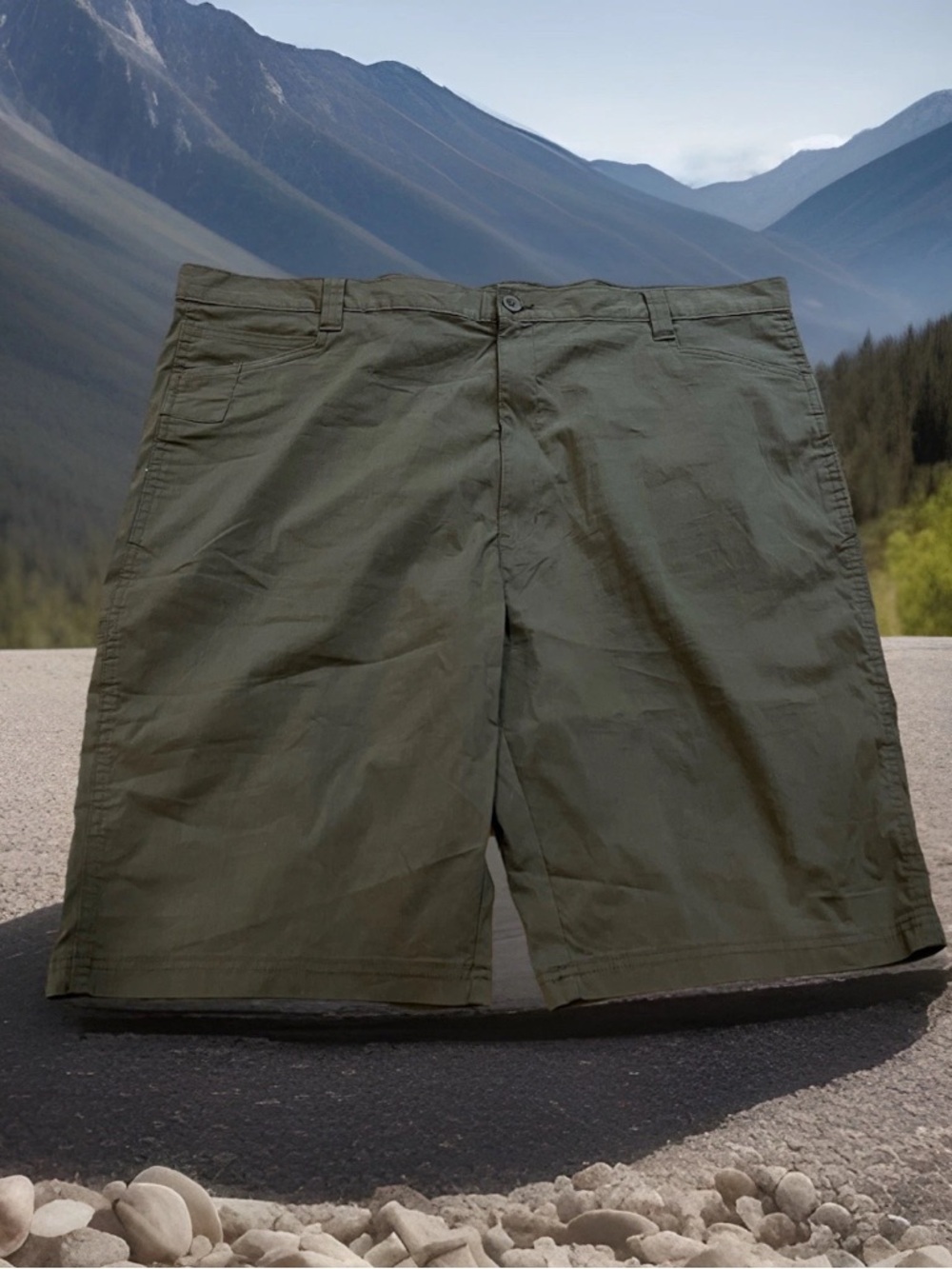 Men's Olive Flat-Front Casual Shorts Dickies Sz 44